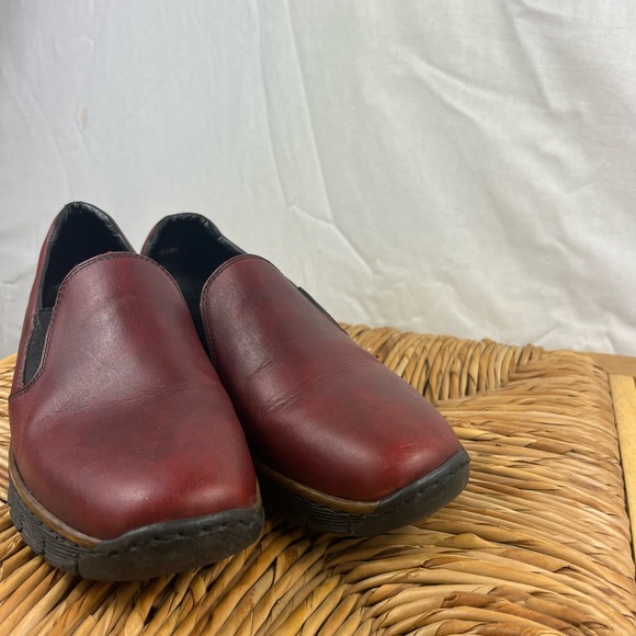 Rieker Oxblood Leather Penny Loafers Sz 39 - Picture 2 of 11
